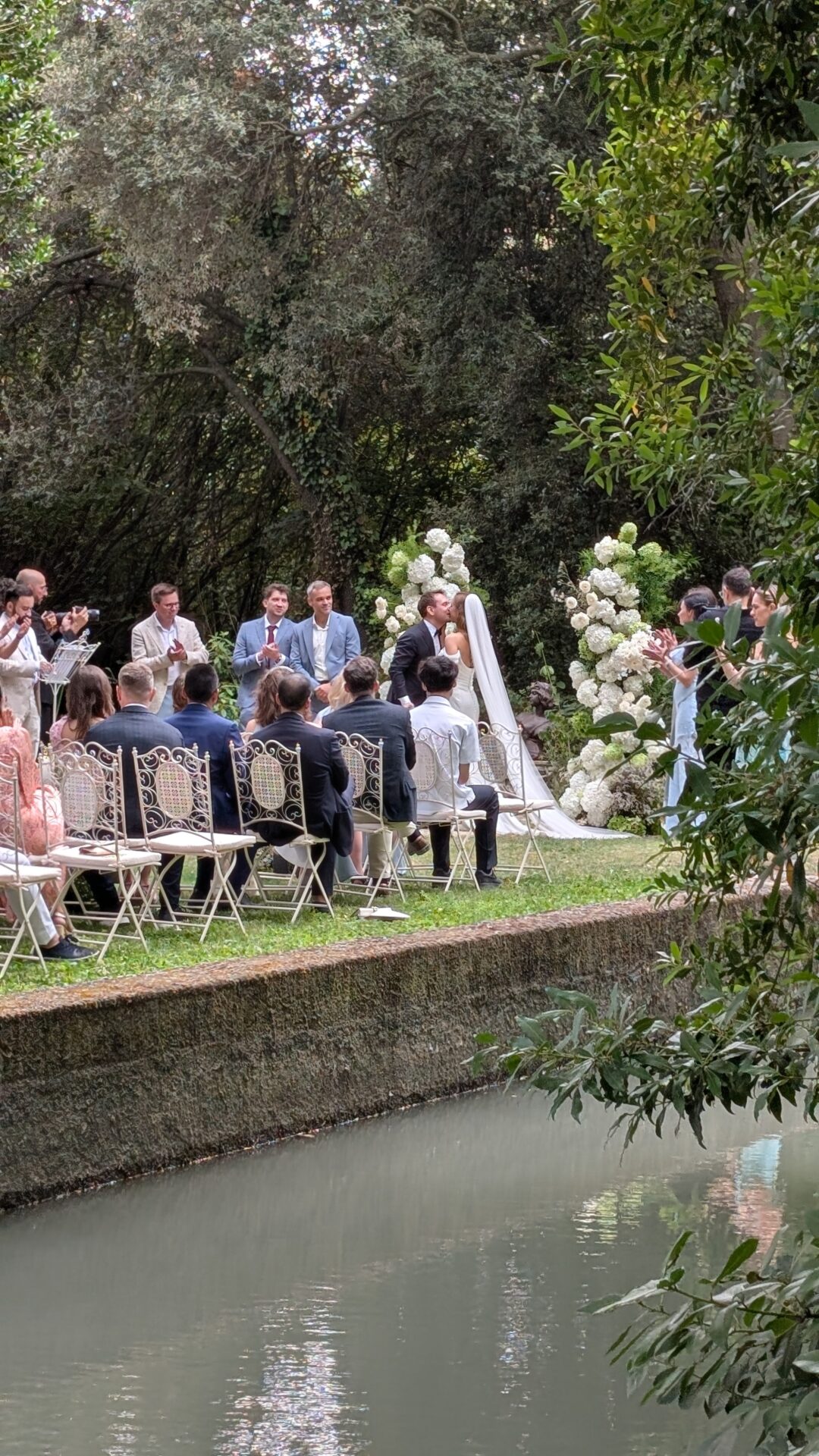 Floral installation for an outdoor private reception